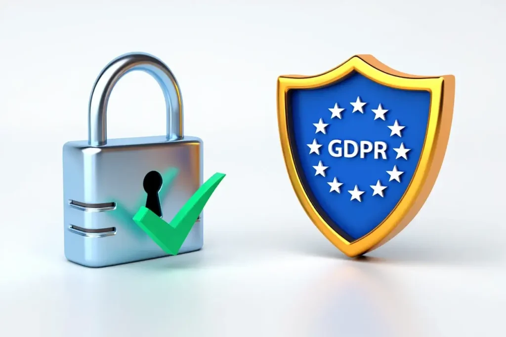 (Add icons SSL padlock + GDPR shield)